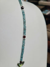 Load image into Gallery viewer, Lunar Fire Cobalt Blue Large Labradorite and Zircon Necklace