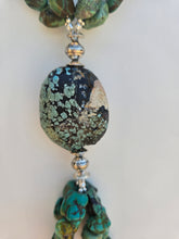 Load image into Gallery viewer, Genuine Royston Turquoise Double-Stranded Jacla - Southwest Style Necklace