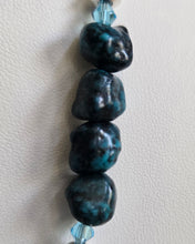 Load image into Gallery viewer, Rare Genuine Bisbee Blue Turquoise Necklace and Earrings Set