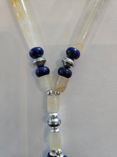 Load image into Gallery viewer, Star Being Jacla Necklace - Cosmic Protection & Success - Lapis Lazuli and Onyx