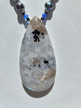 Load image into Gallery viewer, Sea Witch New Moon Necklace - Rainbow Moonstone