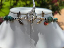 Load image into Gallery viewer, Nightbird Necklace - Tibetan Turquoise with Sterling Silver Eagles
