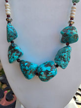 Load image into Gallery viewer, Bear Spirit Necklace - Big Energy and Southwest Style Old Kingman Turquoise