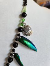 Load image into Gallery viewer, Khepri Journey of Rebirth and Protection Scarab Charm Necklace