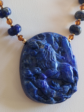 Load image into Gallery viewer, Divine Descendent, Daughter or Son of Sekhmet - Carved Stone Pendant Necklace