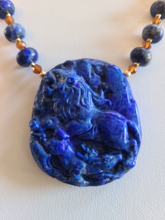 Load image into Gallery viewer, Divine Descendent, Daughter or Son of Sekhmet - Carved Stone Pendant Necklace