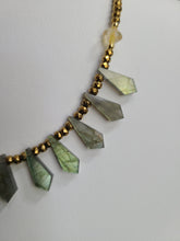 Load image into Gallery viewer, Eye of Ra and Ra&#39;at - Solar Masculine and Feminine Balance - Labradorite Necklace
