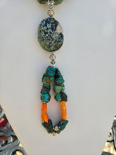 Load image into Gallery viewer, Genuine Royston Turquoise Double-Stranded Jacla - Southwest Style Necklace
