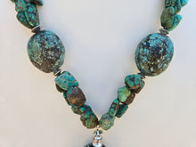 Load image into Gallery viewer, Genuine Royston Turquoise Double-Stranded Jacla - Southwest Style Necklace
