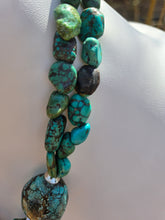 Load image into Gallery viewer, Genuine Royston Turquoise Double-Stranded Jacla - Southwest Style Necklace
