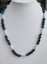 Load image into Gallery viewer, Rare Genuine Bisbee Blue Turquoise Necklace and Earrings Set

