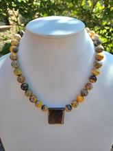 Load image into Gallery viewer, The Lost Queen - Empire Necklace - Bumblebee Jasper &amp; Golden Sheen Obsidian
