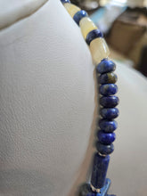 Load image into Gallery viewer, Star Being Jacla Necklace - Cosmic Protection &amp; Success - Lapis Lazuli and Onyx
