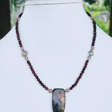 Load image into Gallery viewer, Manifest Your Magic - Purple Fire Labradorite Necklace
