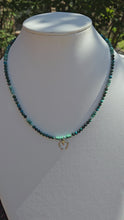 Load and play video in Gallery viewer, Sacred Water, Balance The Storm Necklace - Chrysocolla &amp; Turquoise
