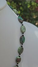Load and play video in Gallery viewer, Nightbird Necklace - Tibetan Turquoise with Sterling Silver Eagles
