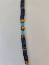 Load image into Gallery viewer, Ancient Egyptian Pharoah Necklace - Museum Replica - Lapis, Turquoise, Gold Plated Hematite
