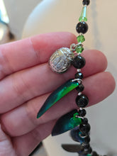 Load image into Gallery viewer, Khepri Journey of Rebirth and Protection Scarab Charm Necklace
