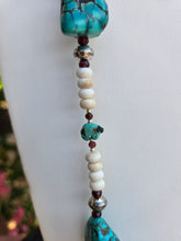 Load image into Gallery viewer, Bear Spirit Necklace - Big Energy and Southwest Style Old Kingman Turquoise
