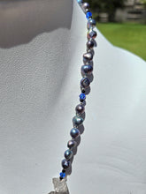Load image into Gallery viewer, Sea Witch New Moon Necklace - Rainbow Moonstone
